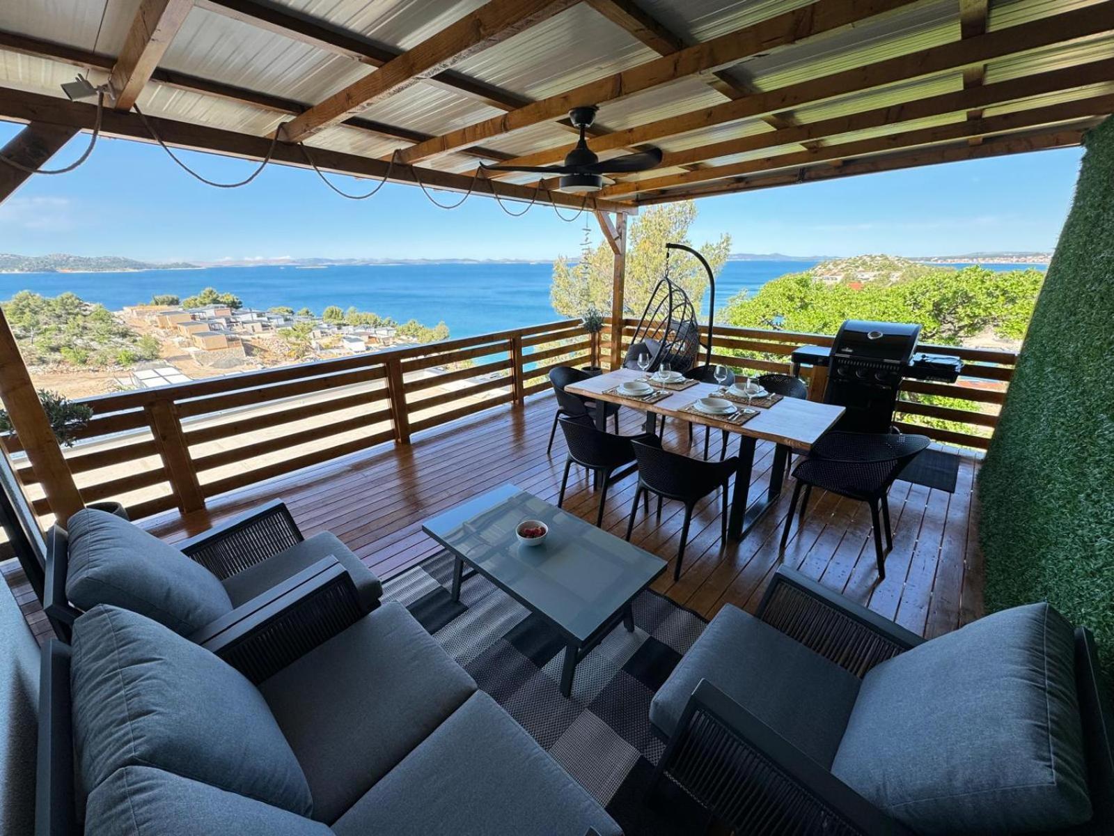 D-View Premium Mobile Home - Panoramic Seaview - 150 M From Beach, Free Parking ドラゲ エクステリア 写真